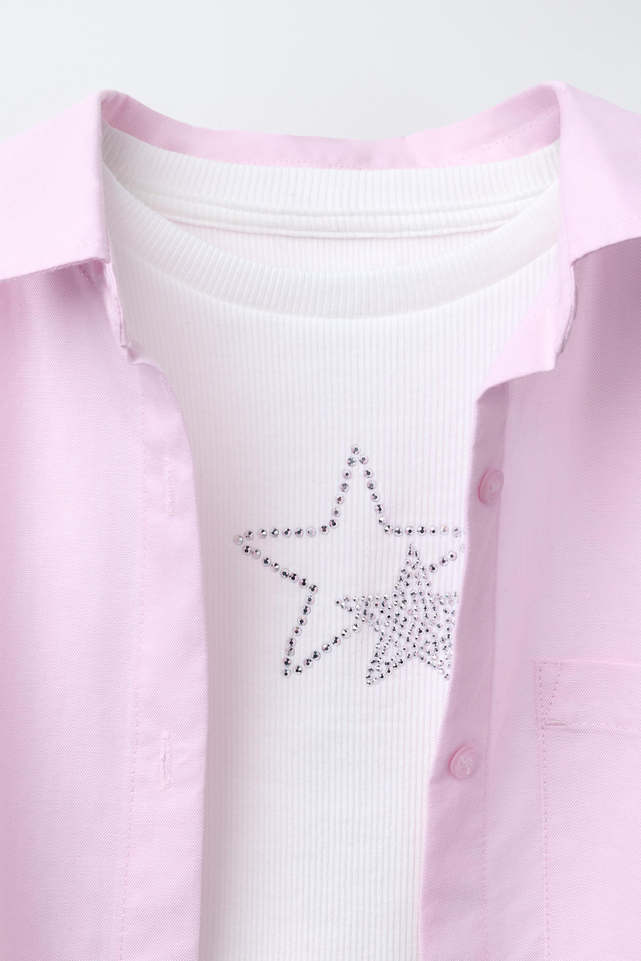 OXFORD SHIRT AND RHINESTONE T-SHIRT PACK